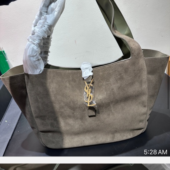 NWT green suede open tote bag - Picture 5 of 8